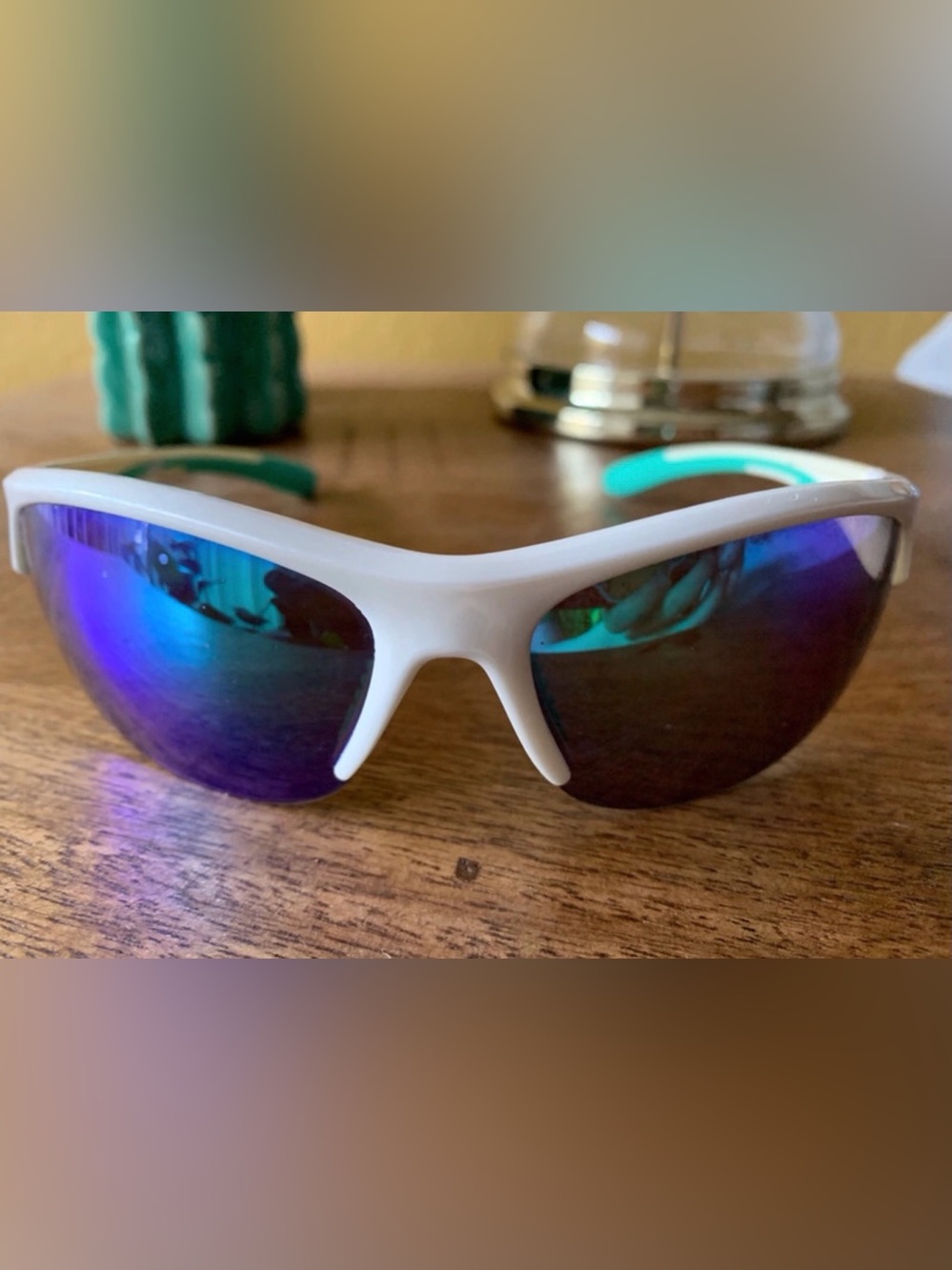 Vintage Piranha Women’s Polarized Sunglasses Sporty Gorp y2k Turquoise htf